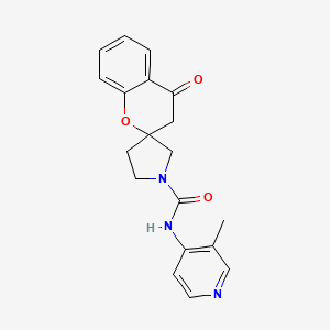 molecular formula C19H19N3O3 B6805082 N-(3-methylpyridin-4-yl)-4-oxospiro[3H-chromene-2,3'-pyrrolidine]-1'-carboxamide 