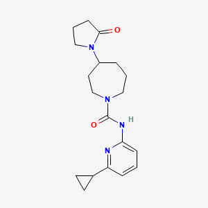 molecular formula C19H26N4O2 B6805210 N-(6-cyclopropylpyridin-2-yl)-4-(2-oxopyrrolidin-1-yl)azepane-1-carboxamide 