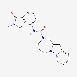 molecular formula C22H24N4O2 B6805288 N-(2-methyl-1-oxo-3H-isoindol-4-yl)-1,3,4,5,11,11a-hexahydro-[1,4]diazepino[1,2-a]indole-2-carboxamide 