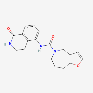 molecular formula C18H19N3O3 B6805346 N-(1-oxo-3,4-dihydro-2H-isoquinolin-5-yl)-4,6,7,8-tetrahydrofuro[3,2-c]azepine-5-carboxamide 