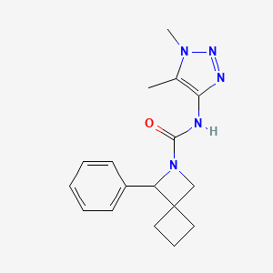 molecular formula C17H21N5O B6805395 N-(1,5-dimethyltriazol-4-yl)-3-phenyl-2-azaspiro[3.3]heptane-2-carboxamide 