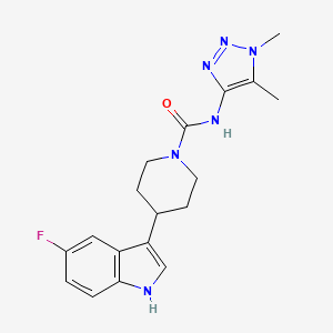 molecular formula C18H21FN6O B6805403 N-(1,5-dimethyltriazol-4-yl)-4-(5-fluoro-1H-indol-3-yl)piperidine-1-carboxamide 