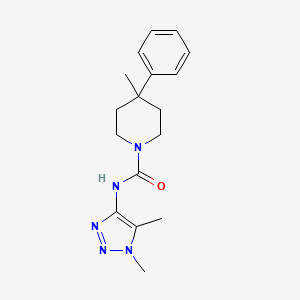 molecular formula C17H23N5O B6805416 N-(1,5-dimethyltriazol-4-yl)-4-methyl-4-phenylpiperidine-1-carboxamide 