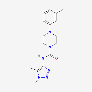 molecular formula C16H22N6O B6805446 N-(1,5-dimethyltriazol-4-yl)-4-(3-methylphenyl)piperazine-1-carboxamide 