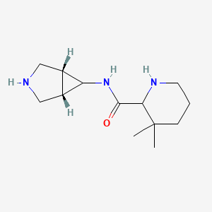 molecular formula C13H23N3O B6805593 N-[(1S,5R)-3-azabicyclo[3.1.0]hexan-6-yl]-3,3-dimethylpiperidine-2-carboxamide 