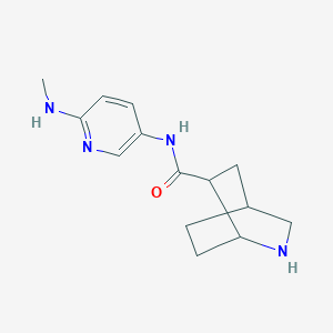 molecular formula C14H20N4O B6805608 N-[6-(methylamino)pyridin-3-yl]-2-azabicyclo[2.2.2]octane-6-carboxamide 