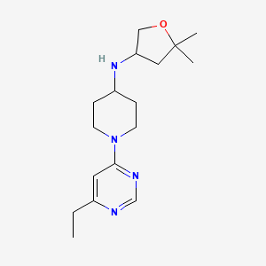 molecular formula C17H28N4O B6805642 N-(5,5-dimethyloxolan-3-yl)-1-(6-ethylpyrimidin-4-yl)piperidin-4-amine 