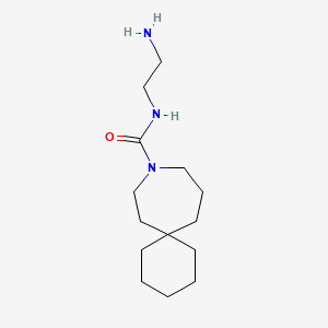 molecular formula C14H27N3O B6805801 N-(2-aminoethyl)-9-azaspiro[5.6]dodecane-9-carboxamide 