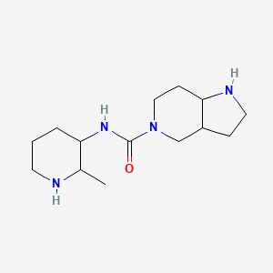 molecular formula C14H26N4O B6805827 N-(2-methylpiperidin-3-yl)-1,2,3,3a,4,6,7,7a-octahydropyrrolo[3,2-c]pyridine-5-carboxamide 