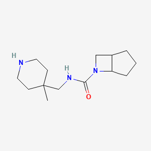 molecular formula C14H25N3O B6805829 N-[(4-methylpiperidin-4-yl)methyl]-6-azabicyclo[3.2.0]heptane-6-carboxamide 
