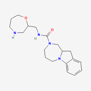 molecular formula C19H28N4O2 B6805965 N-(1,4-oxazepan-2-ylmethyl)-1,3,4,5,11,11a-hexahydro-[1,4]diazepino[1,2-a]indole-2-carboxamide 