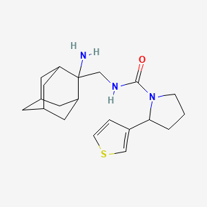 molecular formula C20H29N3OS B6805974 N-[(2-amino-2-adamantyl)methyl]-2-thiophen-3-ylpyrrolidine-1-carboxamide 