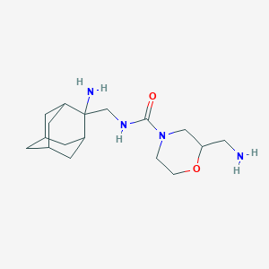 molecular formula C17H30N4O2 B6805988 N-[(2-amino-2-adamantyl)methyl]-2-(aminomethyl)morpholine-4-carboxamide 