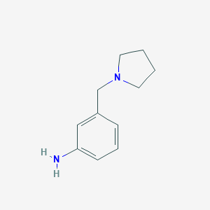 molecular formula C11H16N2 B068063 3-(吡咯烷-1-基甲基)苯胺 CAS No. 183365-31-3
