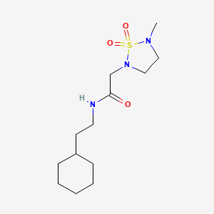 molecular formula C13H25N3O3S B6806316 N-(2-cyclohexylethyl)-2-(5-methyl-1,1-dioxo-1,2,5-thiadiazolidin-2-yl)acetamide 