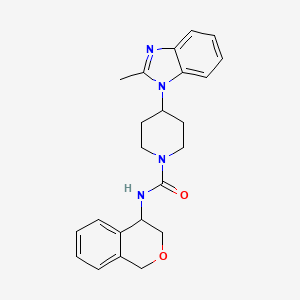 molecular formula C23H26N4O2 B6806407 N-(3,4-dihydro-1H-isochromen-4-yl)-4-(2-methylbenzimidazol-1-yl)piperidine-1-carboxamide 
