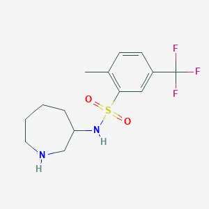 molecular formula C14H19F3N2O2S B6806653 N-(azepan-3-yl)-2-methyl-5-(trifluoromethyl)benzenesulfonamide 