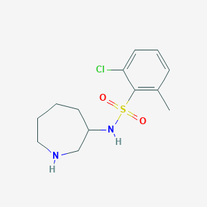 molecular formula C13H19ClN2O2S B6806657 N-(azepan-3-yl)-2-chloro-6-methylbenzenesulfonamide 