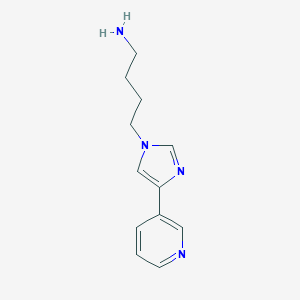 molecular formula C12H16N4 B068067 4-(4-(Pyridin-3-yl)-1H-imidazol-1-yl)butan-1-amine CAS No. 173838-63-6