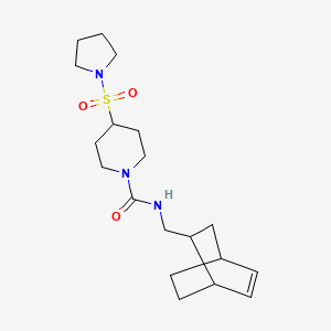 molecular formula C19H31N3O3S B6807480 N-(2-bicyclo[2.2.2]oct-5-enylmethyl)-4-pyrrolidin-1-ylsulfonylpiperidine-1-carboxamide 