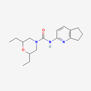 molecular formula C17H25N3O2 B6807589 N-(6,7-dihydro-5H-cyclopenta[b]pyridin-2-yl)-2,6-diethylmorpholine-4-carboxamide 