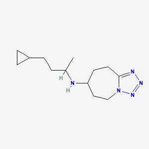 molecular formula C13H23N5 B6807789 N-(4-cyclopropylbutan-2-yl)-6,7,8,9-tetrahydro-5H-tetrazolo[1,5-a]azepin-7-amine 