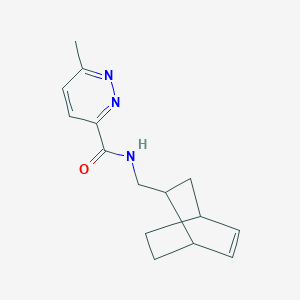 molecular formula C15H19N3O B6807942 N-(2-bicyclo[2.2.2]oct-5-enylmethyl)-6-methylpyridazine-3-carboxamide 