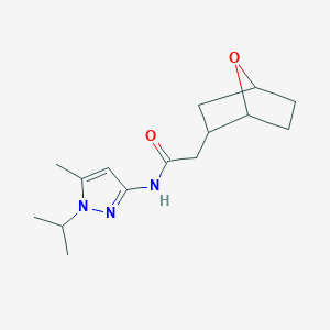 molecular formula C15H23N3O2 B6808006 N-(5-methyl-1-propan-2-ylpyrazol-3-yl)-2-(7-oxabicyclo[2.2.1]heptan-2-yl)acetamide 