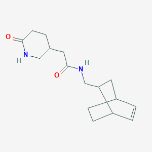molecular formula C16H24N2O2 B6808083 N-(2-bicyclo[2.2.2]oct-5-enylmethyl)-2-(6-oxopiperidin-3-yl)acetamide 