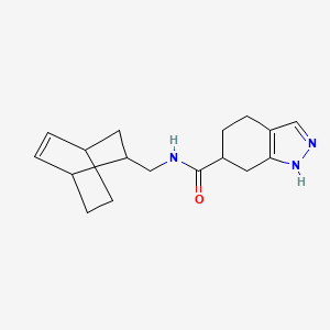 molecular formula C17H23N3O B6808086 N-(2-bicyclo[2.2.2]oct-5-enylmethyl)-4,5,6,7-tetrahydro-1H-indazole-6-carboxamide 