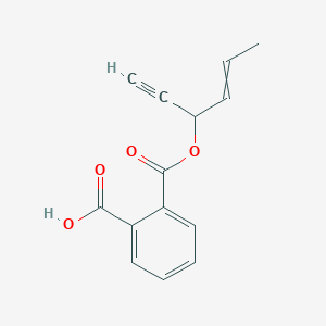 molecular formula C14H12O4 B068081 2-hex-4-en-1-yn-3-yloxycarbonylbenzoic Acid CAS No. 175205-32-0