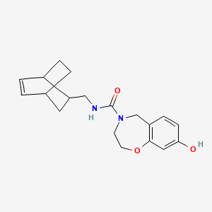 molecular formula C19H24N2O3 B6808364 N-(2-bicyclo[2.2.2]oct-5-enylmethyl)-8-hydroxy-3,5-dihydro-2H-1,4-benzoxazepine-4-carboxamide 