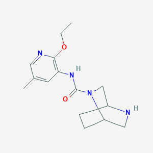 molecular formula C15H22N4O2 B6808470 N-(2-ethoxy-5-methylpyridin-3-yl)-2,5-diazabicyclo[2.2.2]octane-2-carboxamide 