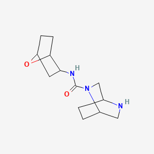 molecular formula C13H21N3O2 B6808474 N-(7-oxabicyclo[2.2.1]heptan-2-yl)-2,5-diazabicyclo[2.2.2]octane-2-carboxamide 