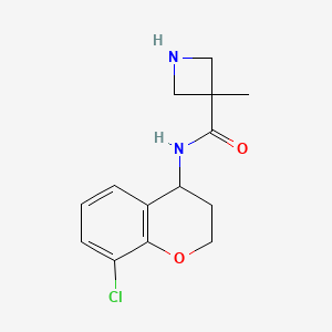 molecular formula C14H17ClN2O2 B6808595 N-(8-chloro-3,4-dihydro-2H-chromen-4-yl)-3-methylazetidine-3-carboxamide 