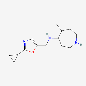 molecular formula C14H23N3O B6808611 N-[(2-cyclopropyl-1,3-oxazol-5-yl)methyl]-5-methylazepan-4-amine 