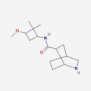 molecular formula C15H26N2O2 B6808643 N-(3-methoxy-2,2-dimethylcyclobutyl)-2-azabicyclo[2.2.2]octane-6-carboxamide 