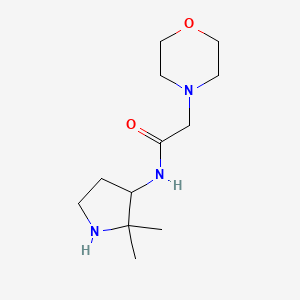 molecular formula C12H23N3O2 B6808686 N-(2,2-dimethylpyrrolidin-3-yl)-2-morpholin-4-ylacetamide 