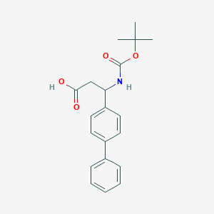 3-[(2-methylpropan-2-yl)oxycarbonylamino]-3-(4-phenylphenyl)propanoic Acid
