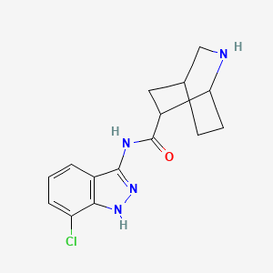 molecular formula C15H17ClN4O B6808727 N-(7-chloro-1H-indazol-3-yl)-2-azabicyclo[2.2.2]octane-6-carboxamide 