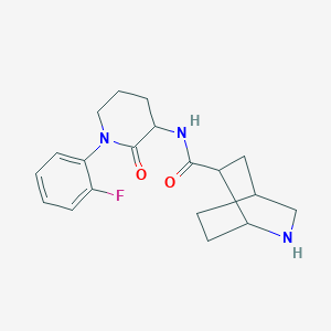 molecular formula C19H24FN3O2 B6808748 N-[1-(2-fluorophenyl)-2-oxopiperidin-3-yl]-2-azabicyclo[2.2.2]octane-6-carboxamide 