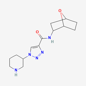 molecular formula C14H21N5O2 B6809267 N-(7-oxabicyclo[2.2.1]heptan-2-yl)-1-piperidin-3-yltriazole-4-carboxamide 