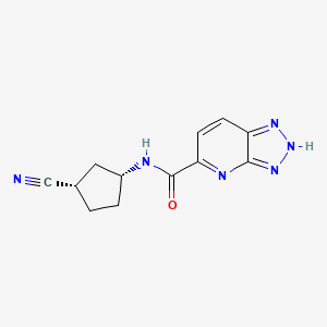 molecular formula C12H12N6O B6809894 N-[(1R,3S)-3-cyanocyclopentyl]-2H-triazolo[4,5-b]pyridine-5-carboxamide 