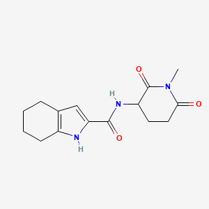 molecular formula C15H19N3O3 B6810271 N-(1-methyl-2,6-dioxopiperidin-3-yl)-4,5,6,7-tetrahydro-1H-indole-2-carboxamide 