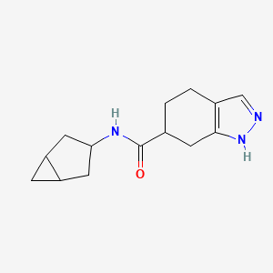 molecular formula C14H19N3O B6810396 N-(3-bicyclo[3.1.0]hexanyl)-4,5,6,7-tetrahydro-1H-indazole-6-carboxamide 