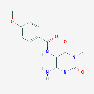 N-(4-amino-1,3-dimethyl-2,6-dioxopyrimidin-5-yl)-4-methoxybenzamide