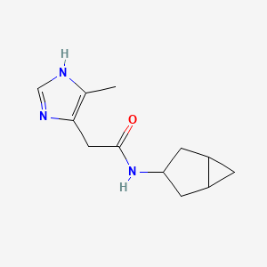 molecular formula C12H17N3O B6810421 N-(3-bicyclo[3.1.0]hexanyl)-2-(5-methyl-1H-imidazol-4-yl)acetamide 