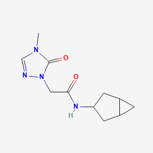 molecular formula C11H16N4O2 B6810422 N-(3-bicyclo[3.1.0]hexanyl)-2-(4-methyl-5-oxo-1,2,4-triazol-1-yl)acetamide 