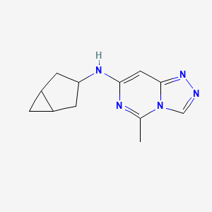 molecular formula C12H15N5 B6810797 N-(3-bicyclo[3.1.0]hexanyl)-5-methyl-[1,2,4]triazolo[4,3-c]pyrimidin-7-amine 