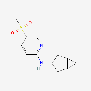 molecular formula C12H16N2O2S B6810811 N-(3-bicyclo[3.1.0]hexanyl)-5-methylsulfonylpyridin-2-amine 